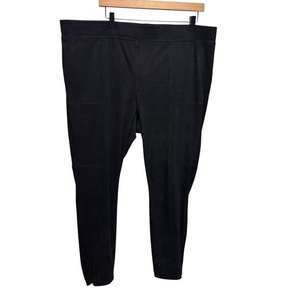 Addition Elle Pants - Addition Elle Love & Legend Black Faux Suede Leggings Size 22